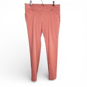 Y2K Orange Boot Cut Trouser Matelasse Diamond Pattern Fitted High Waist Pants 14